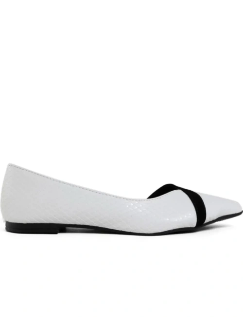 Sapatilha Feminina Cobra Tira Nubuck – Branca