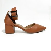 Scarpin Salto Bloco - Caramelo