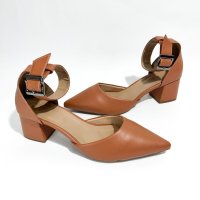 Scarpin Salto Bloco - Caramelo