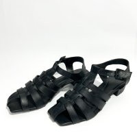 Sandália Gladiadora Couro - Preto