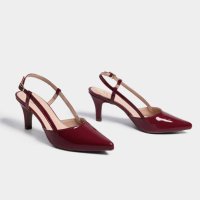 Slingback Verniz - Burgundy