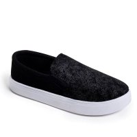 Slipper Nobuck - Preto com Brilho
