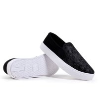 Slipper Nobuck - Preto com Brilho
