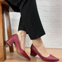 Scarpin Salto Bloco 6 cm - Marsala