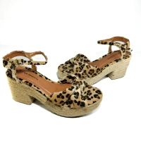 Sandália Meia Pata Aveludada – Onça