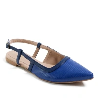  Slingback Feminino Lizard Fivela – Azul Marinho