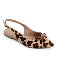  Slingback Feminino Onça Laço – Caramelo