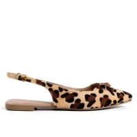  Slingback Feminino Onça Laço – Caramelo