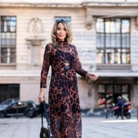 Vestido Finlândia Tule Leopardo – Preto