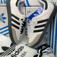 Tênis Adidas Samba Feminino Courino Listras Pretas – Branco